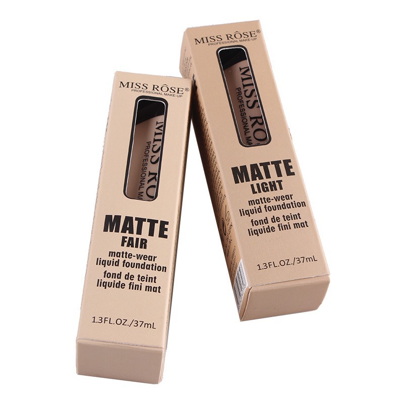 Foreign trade 37ml matte moisturizing makeup foundation makeup foundation cream miss rose concealer foundation liquid foreign trade