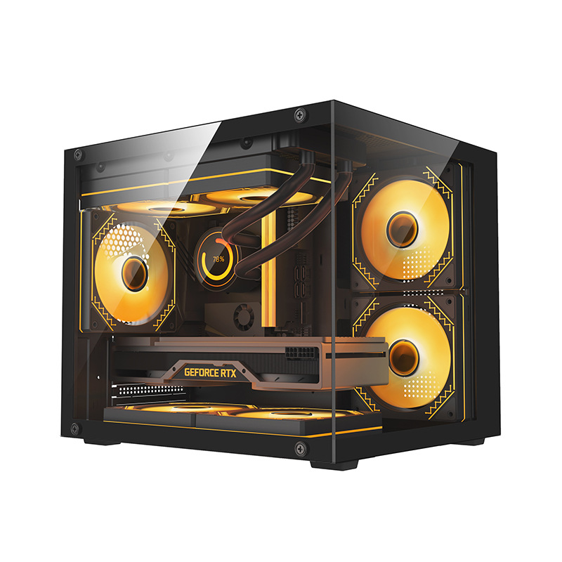 Корпус Nine-tailed fox T13, морской вид, настольный компьютер, материнская плата matx, стеклянный боковой, DIY корпус