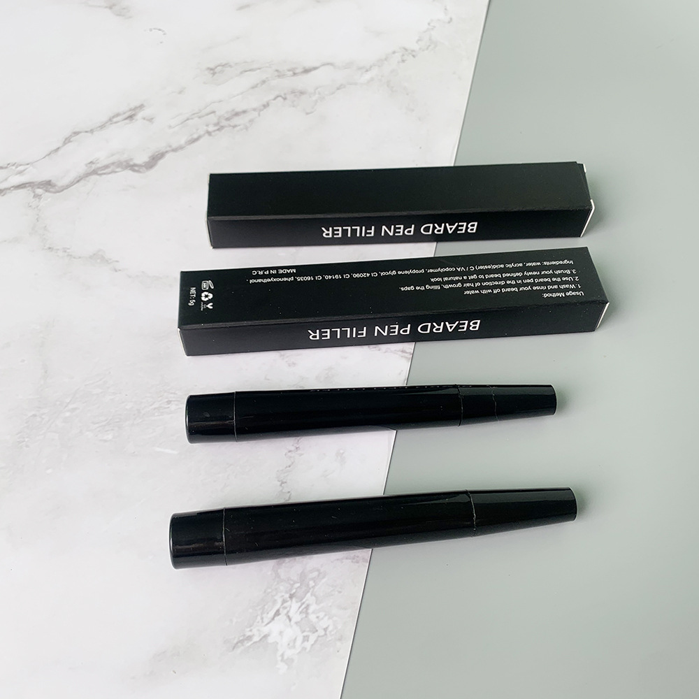 Beard Pen with Four-Pronged Tip, No Logo, New Cross-Border Waterproof and Sweat-Proof Beauty Makeup, Foreign Trade Wholesale Men's Beard Filler Pen