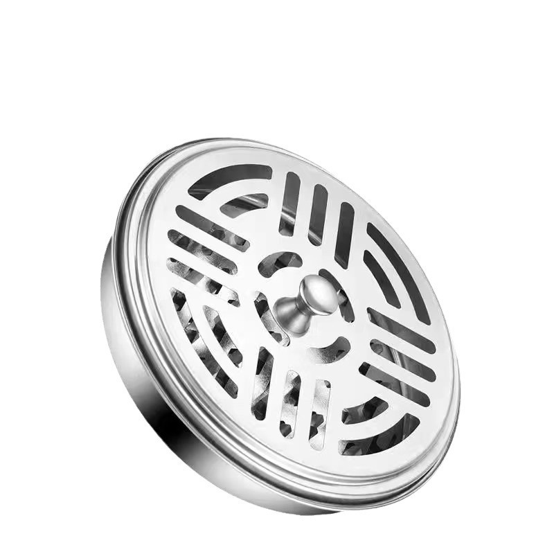 Stainless steel mosquito-repellent incense box household anti-mosquito and anti-mosquito fireproof round anti-scalding with cover support net detachable mosquito-repellent incense tray