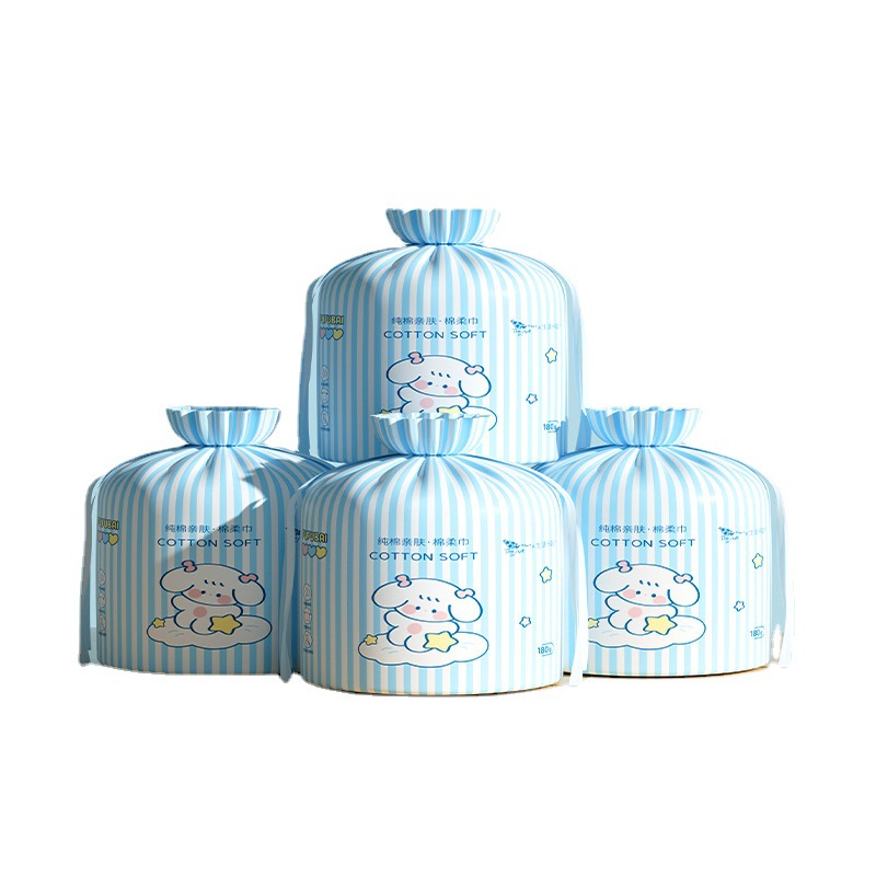 Disposable Facial Cleansing Towel, Beauty Salon Cleansing Roll Towel, Pure Cotton Pearl Pattern, Dry and Wet Dual-Use Roll-Type Cotton Soft Towel, Soft