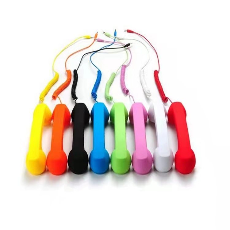 Оптовая продажа производителей большой ретро наушник мода внешний 3.5mm мобильный телефон наушник большой спот 10 цвет микрофон