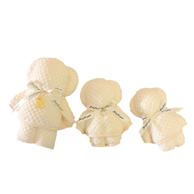 Bear towel with hand gift small gift kindergarten gift opening wedding gift shape towel making embroidered logo