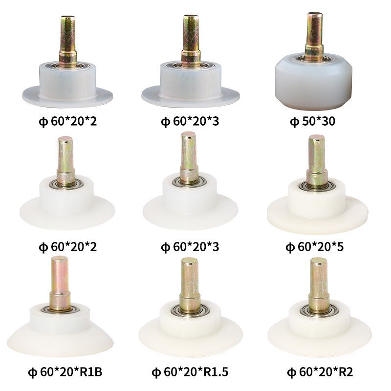 Coating Machine Pressure Wheel Round Wheel Ratchet Silicone Transmission Nylon Wheel Coating Machine Woodworking Accessories with Bearing Rubber Wheel Coating