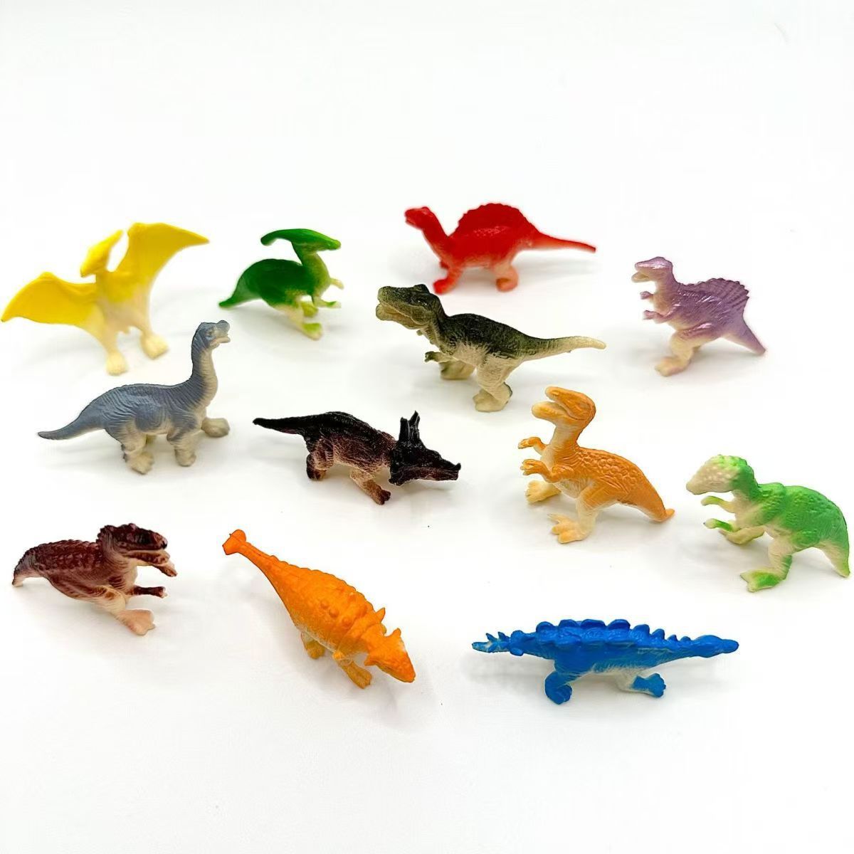 Cross-Border Bulk Mini Dinosaur Spray Paint Pvc Archaeological Dinosaur Model Gifts Wholesale