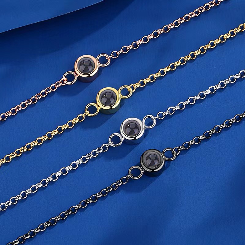 Новый браслет с микро-гравировкой, 100 языков 'Я тебя люблю'