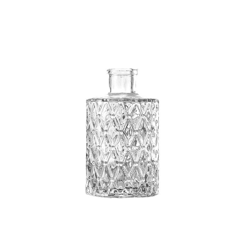 Cross-Border Hot-Selling French Retro Embossed Glass Small Vase Wholesale Mini Hydroponic Vase Set Small Vase