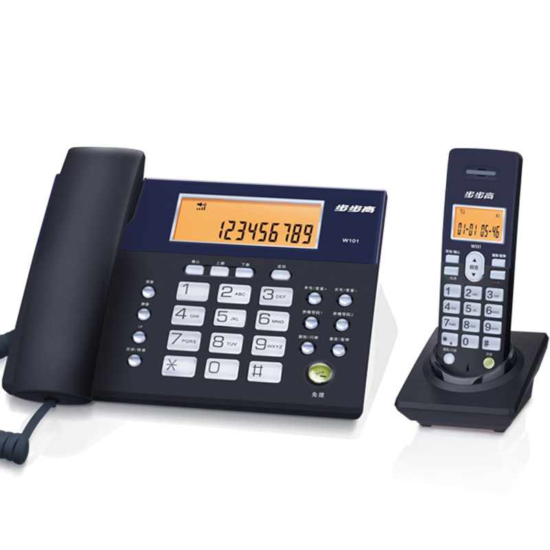 Step by step W101 cordless telephone landline machine Home Office fixed telephone one drag one two three four