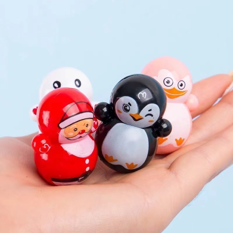 Мини-качалка с мультяшным Санта-Клаусом и снеговиком, настольная игра, игрушки для детей, оптовая продажа