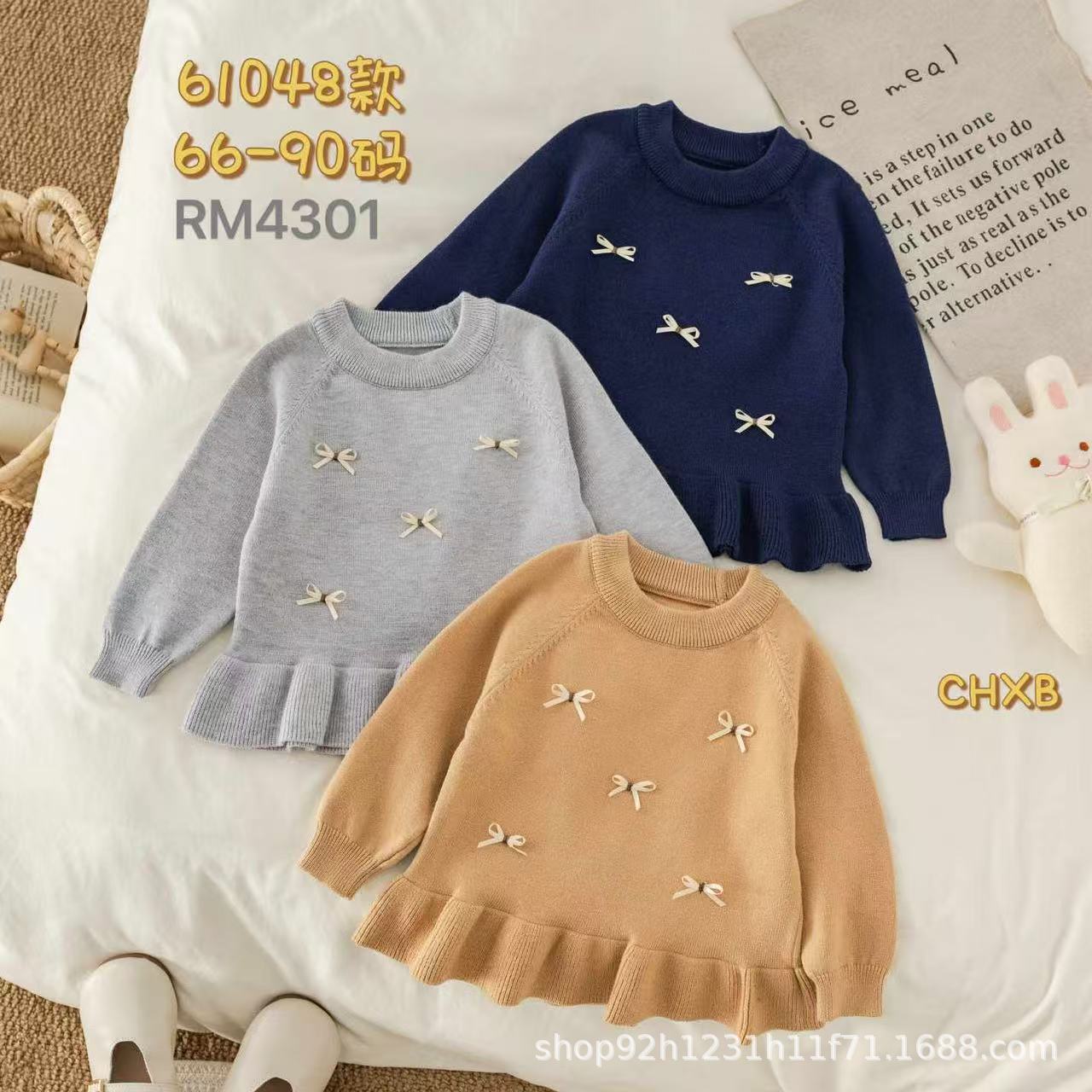 2025 New Baby Girl Children's Cute Flower Cardigan Sweater Korean Style Newborn Single-Breasted Sweater Manufacturer Wholesale