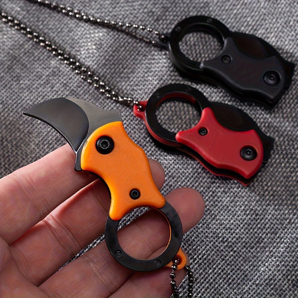 Mini Knife Outdoor Portable EDC Folding Knife Pocket Knife Necklace Knife Household Box Opening Knife Claw Knife