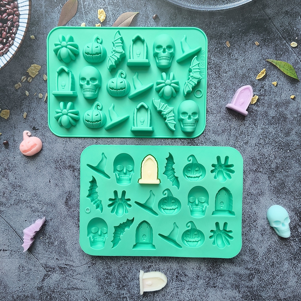 18 Even Halloween Pumpkin Hat 662 Chocolate Silicone Mold DIY Candy Cookie Cake Baking Mold
