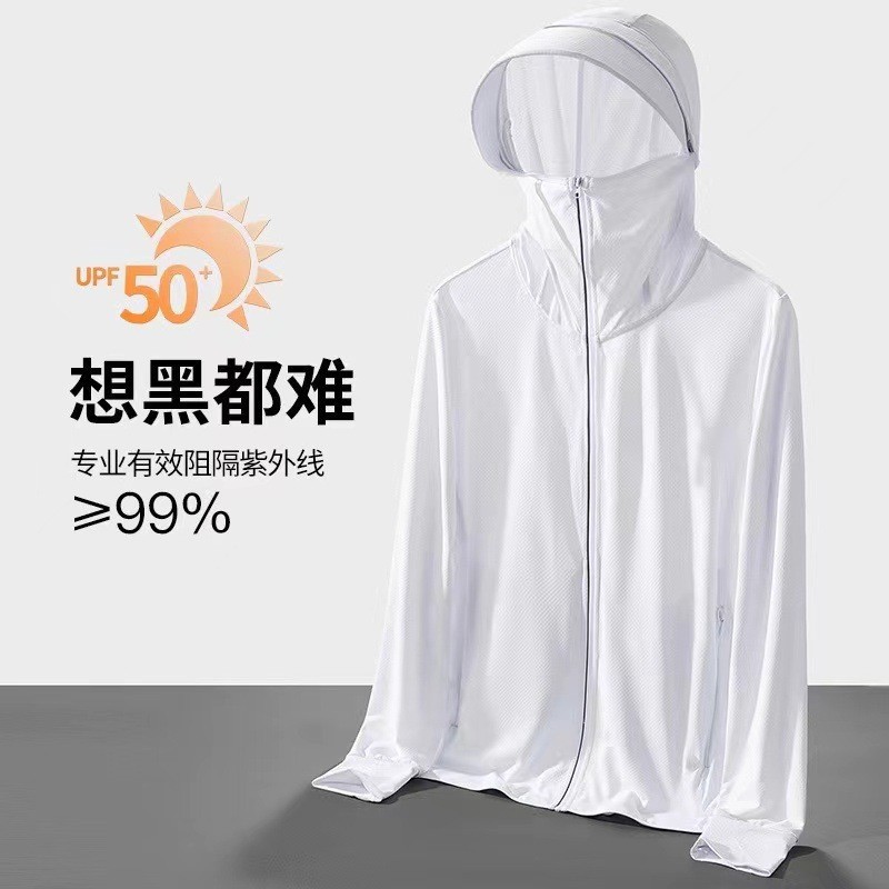 Ice Silk Sun Protection Clothing Men's 2025 Summer New Ultraviolet Protection Ultra-thin Breathable Sun Protection Clothing Outdoor Fishing Jacket
