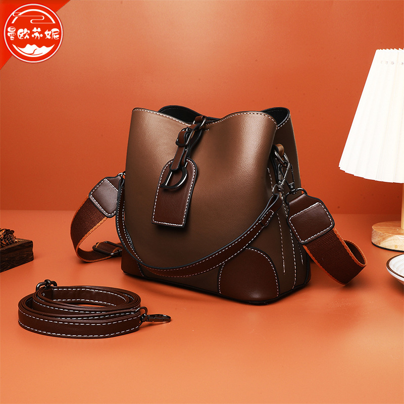 Suni Niche Accessible Luxury Women's Bag High-End Texture Bucket Bag 2025 New Retro Fashion Single Shoulder Crossbody Bag
