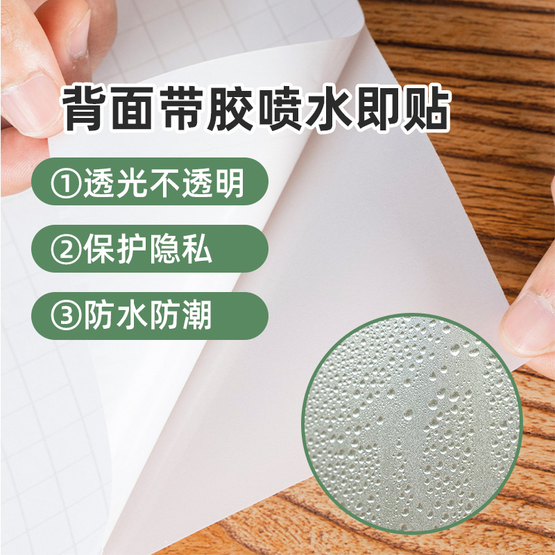 Frosted Glass Sticker Window Anti-Light Anti-Peeping Light-Transmitting Opaque Office Bathroom Toilet Toilet Film