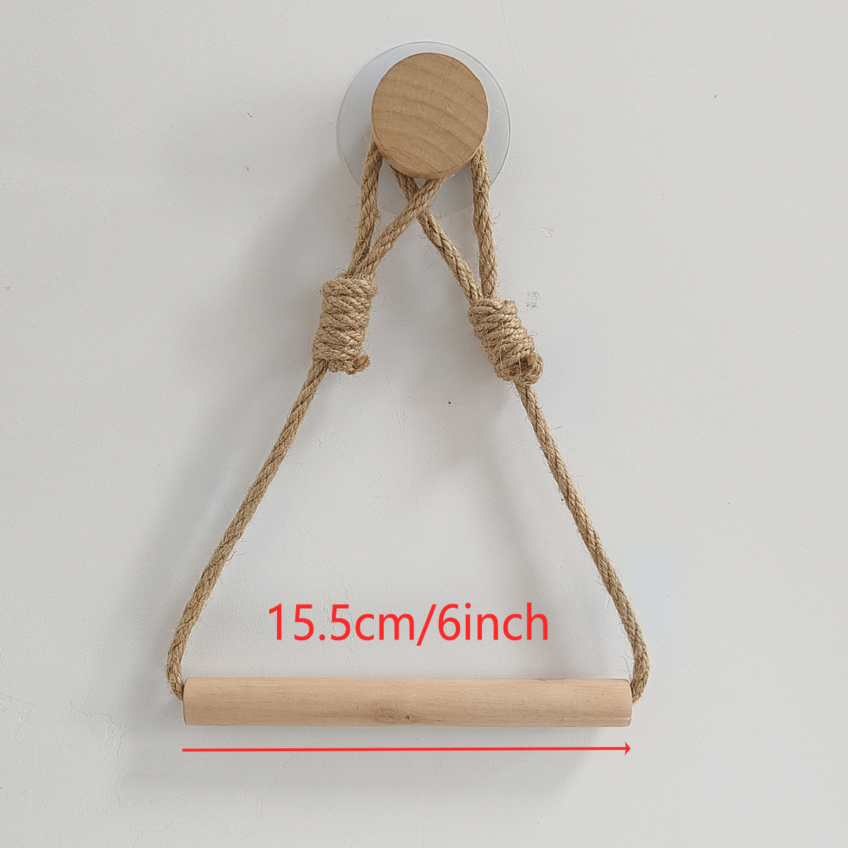 Cross-border hot-selling nail-free hemp rope stick tissue holder bathroom toilet paper holder towel holder hand-woven