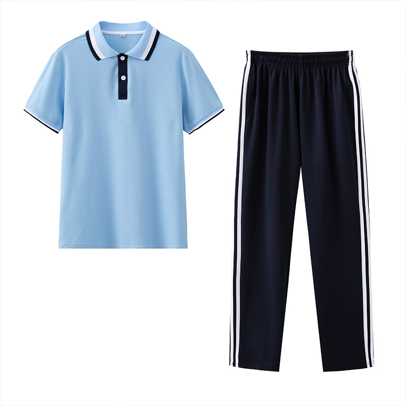 22 New Summer Short-sleeved Primary School Junior High School High School School Style School Uniform Suit for the Opening Ceremony of the Games Class Uniform
