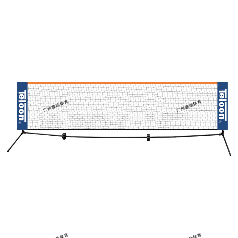 Teloon children's tennis net 3 M 6 M Portable foldable mobile tennis net block net tennis net rack