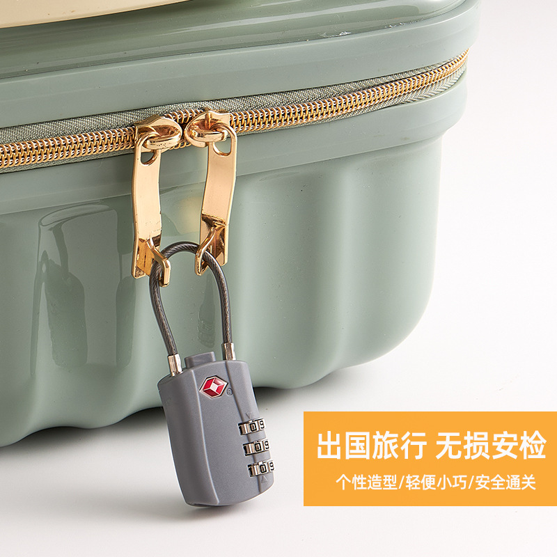 Tsa Customs Lock TSA007 Wire Rope Small Padlock Travel Abroad Rod Luggage Lock Cross-border 527 Code Lock