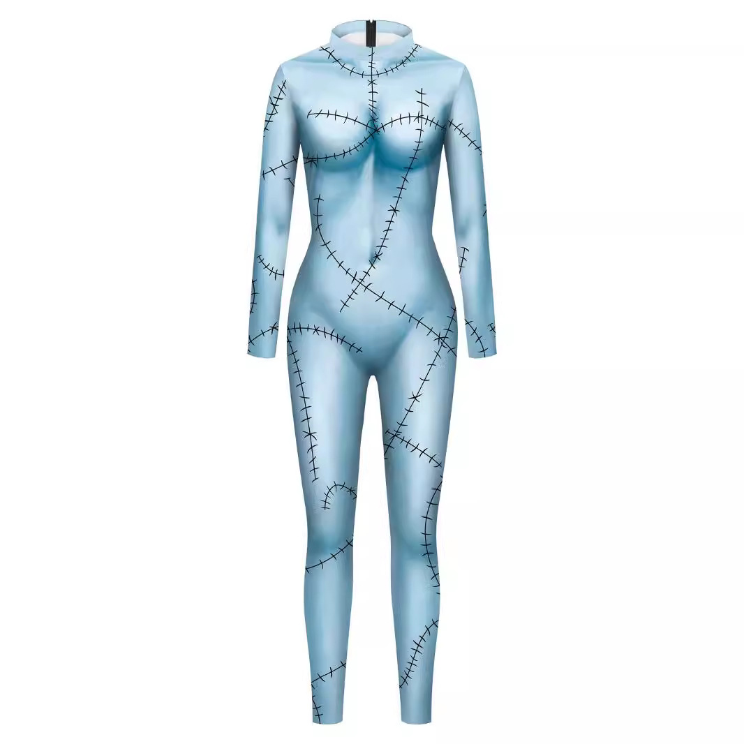 Wansheng costume Sally role-playing clothing cos same 3D printed cosplay jumpsuit cross-border