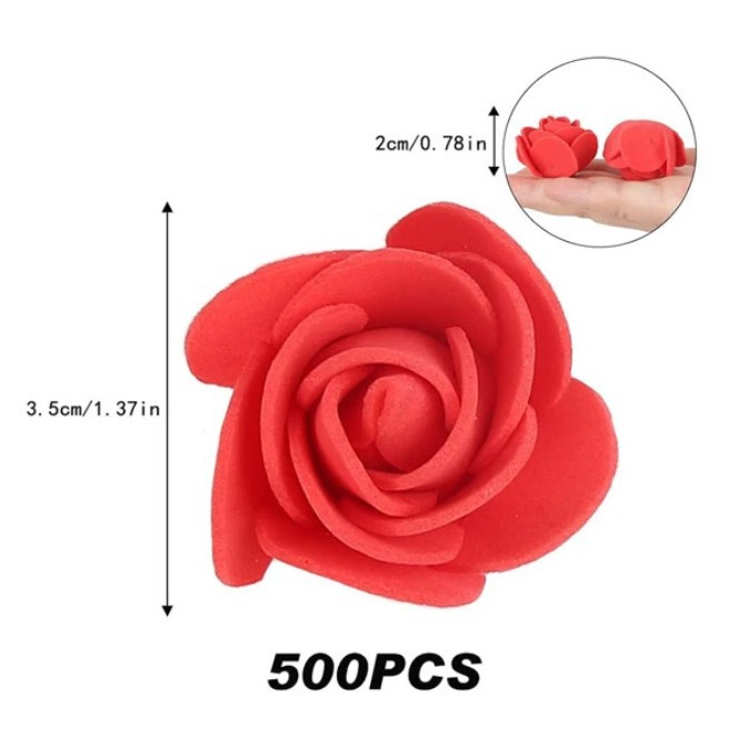 3.5cm Foam Flower Simulated Rose Foam Bear Unicorn DIY Raw Material