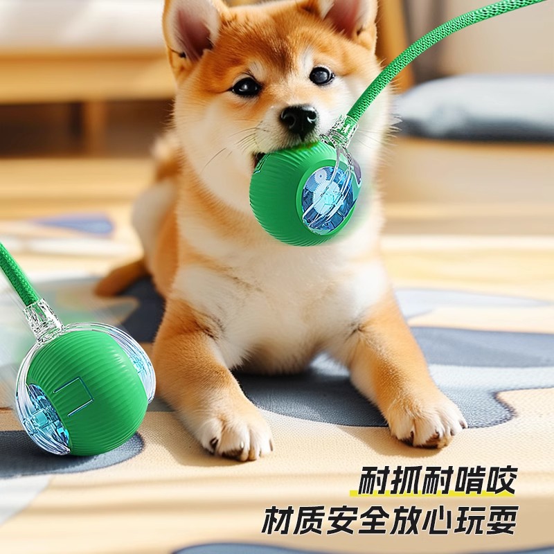 Dog Toy Automatic Dog Walking Ball Pet Puppy Self-hi to relieve boredom and bite resistance Electric Intelligent Dog Tuck Jumping Ball Artifact