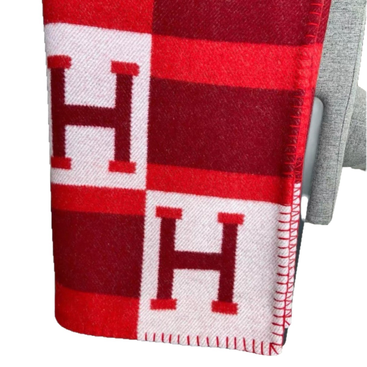 H字母小时代同款轻奢重磅羊毛羊绒毛毯毯子披肩沙发毯家居毯客厅