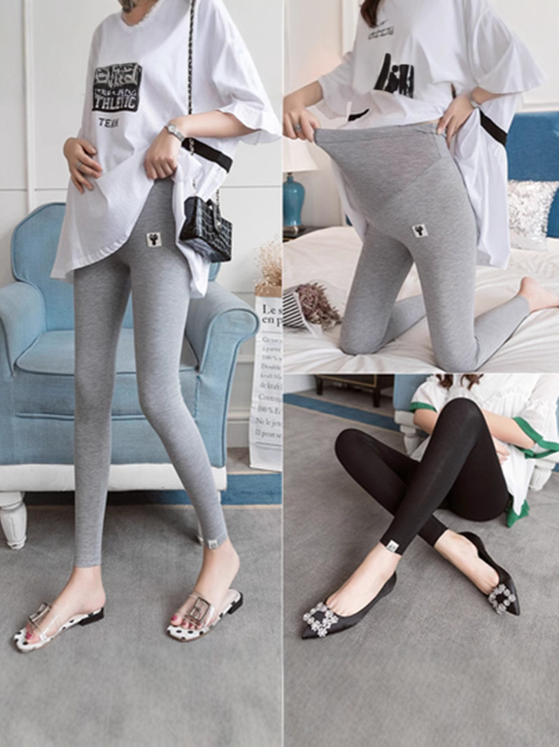 Maternity Leggings Autumn and Winter Outer Wear Loose Large Size Casual Maternity Pants Women's Spring Small High Waist