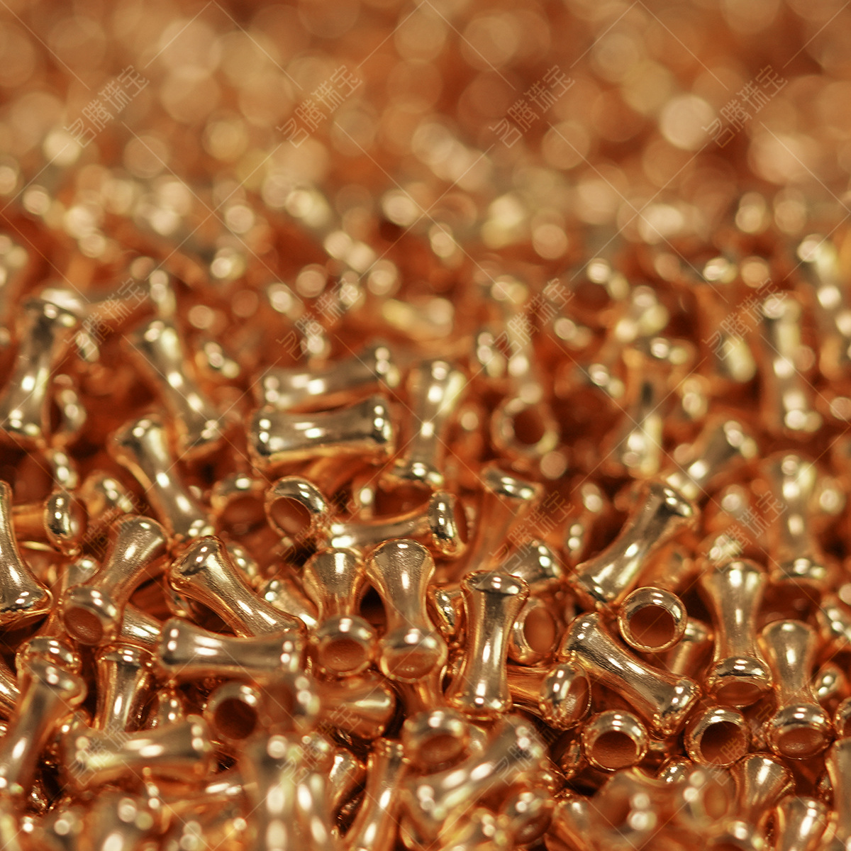 18k gold accessories hollow gold tube gold bamboo diy jewelry accessories au750 bracelet necklace rope material