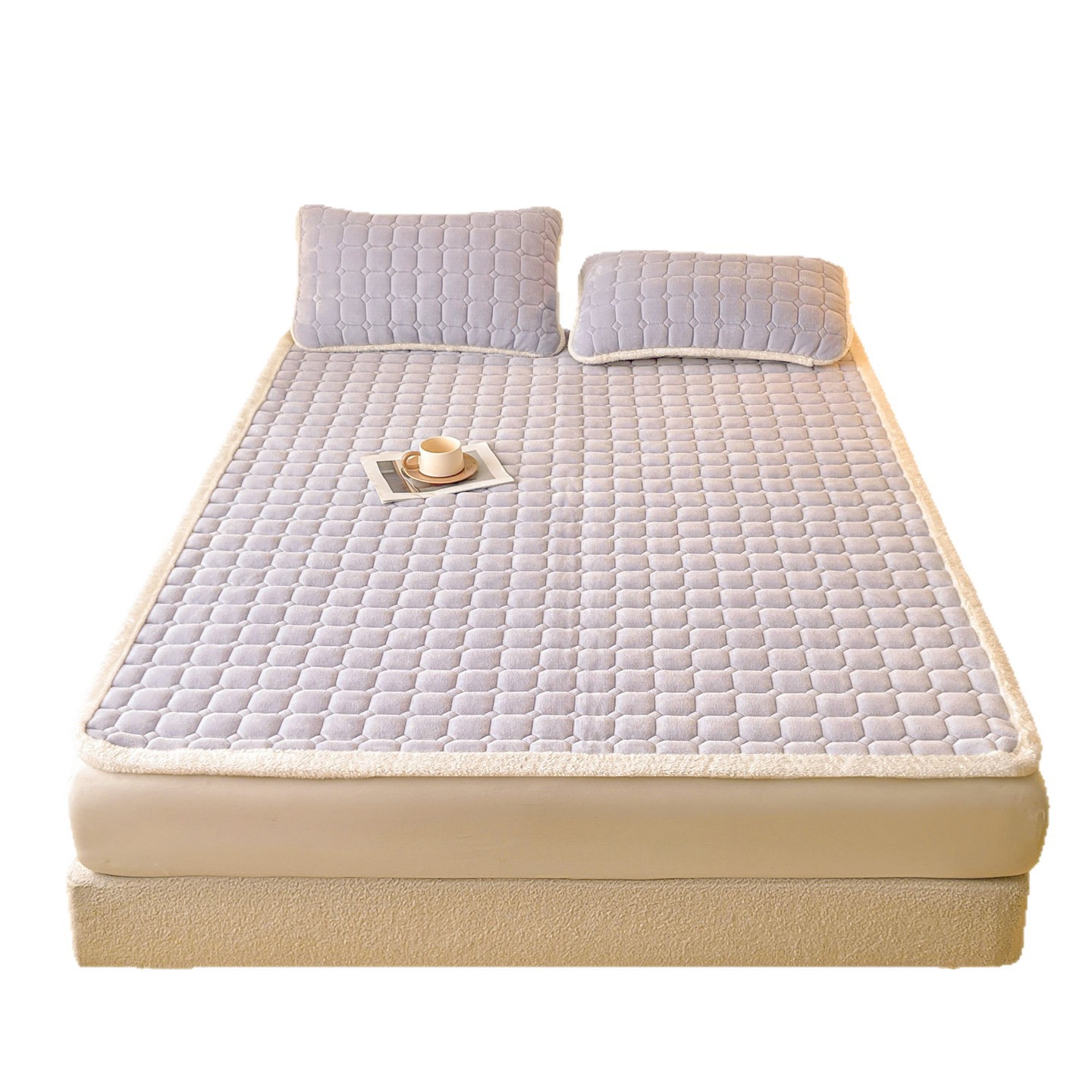 Class A Soybean Milk Velvet Mattress Winter Thickened Coral Velvet Dormitory Single Mattress Household Folding Cushion