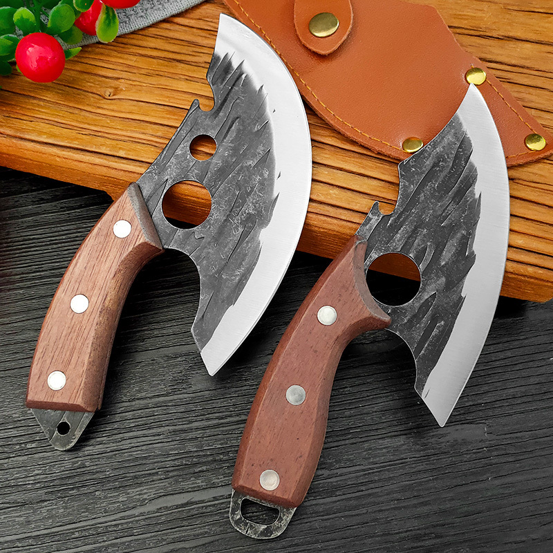 Нож для костей для кемпинга, маленький мачете, кухонный нож из нержавеющей стали, разделка мяса на открытом воздухе