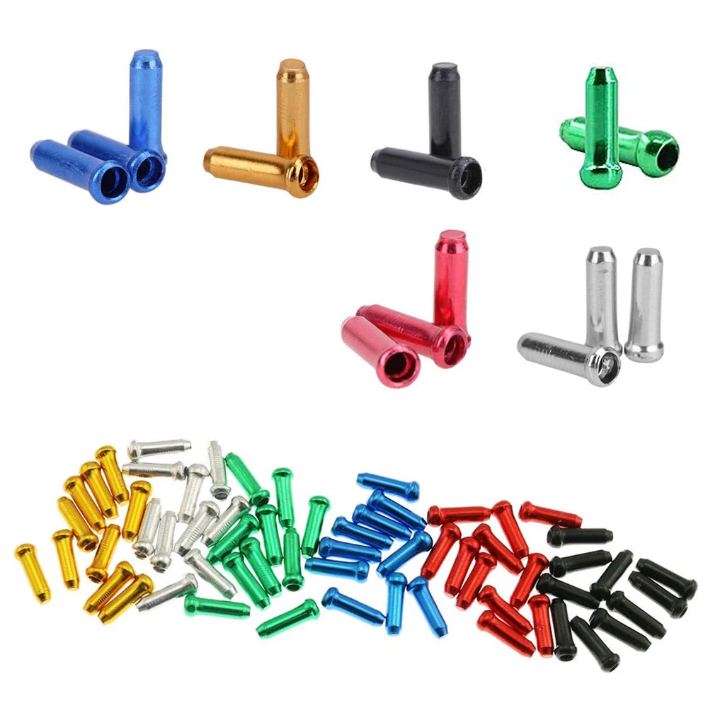 Bicycle Mountain Bike Shift Cable Core Aluminum End Cap Colorful Brake Cable Core Cap Cable End Cap in Stock Personalized Decoration