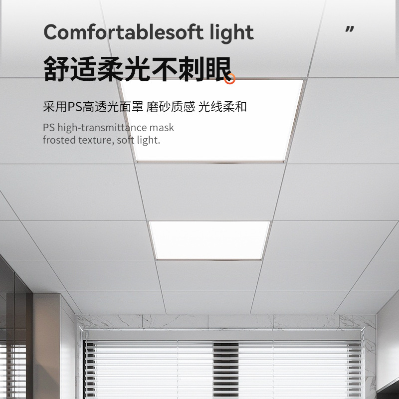 Cross-Border Led Panel Light Ultra-Thin Downlight Round Hotel Kitchen Embedded Panel Light 12W Square Flat Panel Light