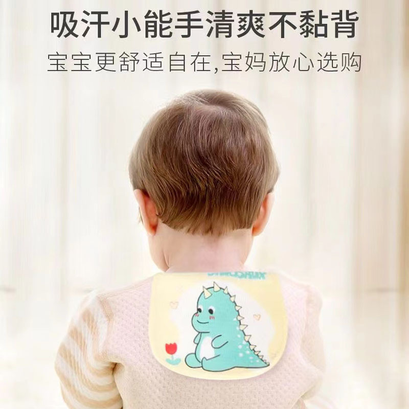 Children's Gauze Pure Cotton Sweat-Absorbent Towel, Breathable, Soft and Skin-Friendly, Easy Cotton Kindergarten Sweat Towel for Baby