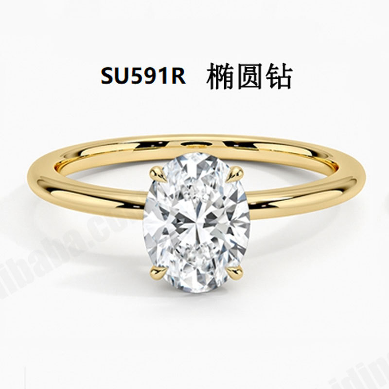 Кольцо из 18K золота с лабораторно выращенным бриллиантом 1 карат, простое и легкое