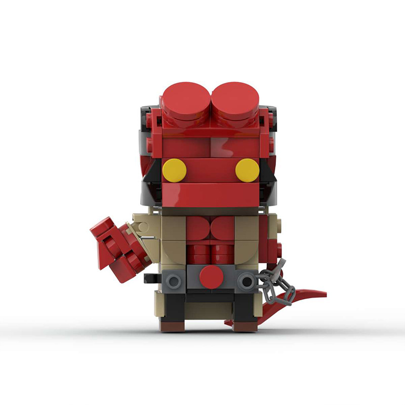 Moc строительные блоки совместимые с Lego квадратная голова Безумный Мадара креативная сборка маленькая частица квадратная голова украшение подарок