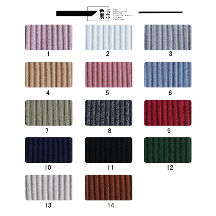 300g Knitted Ribbed Pit Clothing Knitted Fabric Rayon Polyester Spandex Stretch Women's Dress Fabric