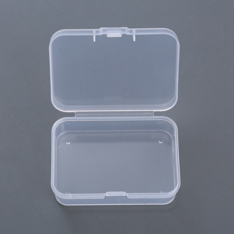 KH58 rectangular 6.5 storage box with drill new plastic box hairpin jewelry nail nail earrings flip desktop wholesale