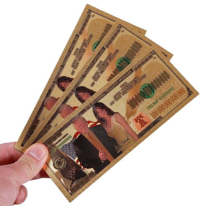 Manufacturer's Source of Plastic Gold Foil Banknotes, Colorfulful Dollar Collection Coins, Toy Props Coins, Creative Commemorative Banknotes Wholesale