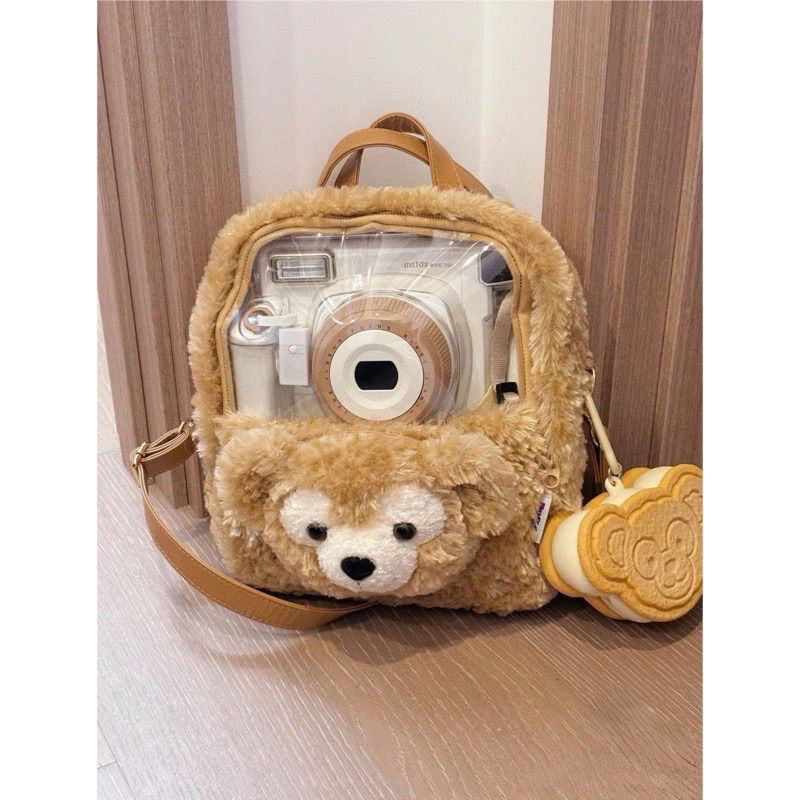 Cute Duffy Bear Plush Backpack Pain Bag Baby Bag Large Capacity Versatile Shoulder Handheld Crossbody Bag Camera Bag