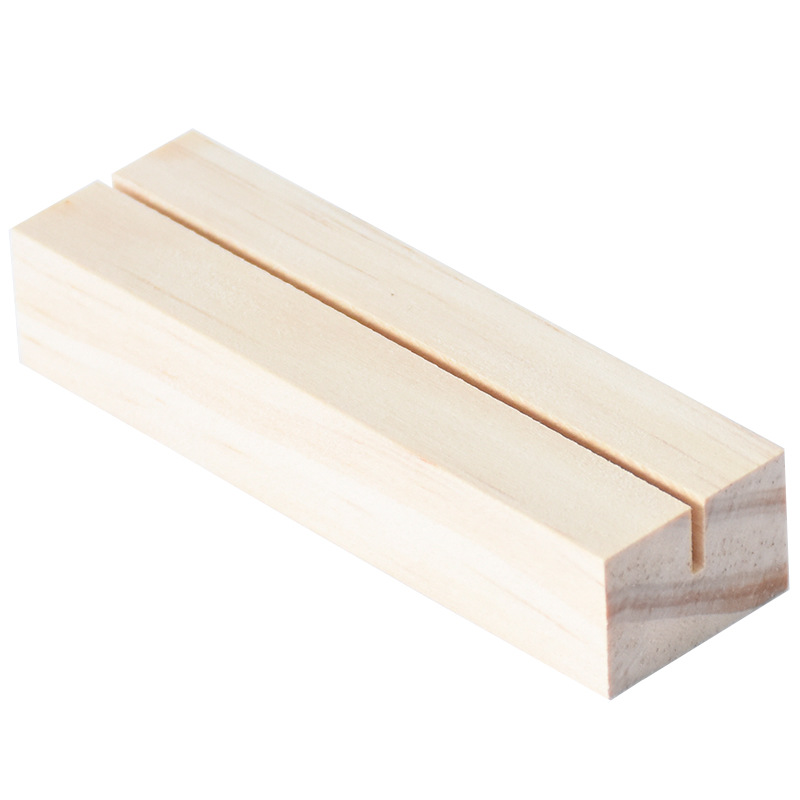 Card solid wood base card holder postcard calendar stand Beech pine calendar seat calendar menu decoration