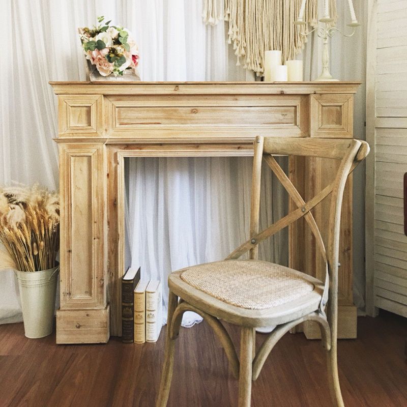 Fireplace Decorative Cabinet European and American Solid Wood Retro B&B French B&B Fireplace Rack Simple Table Wedding Photography Yiqin