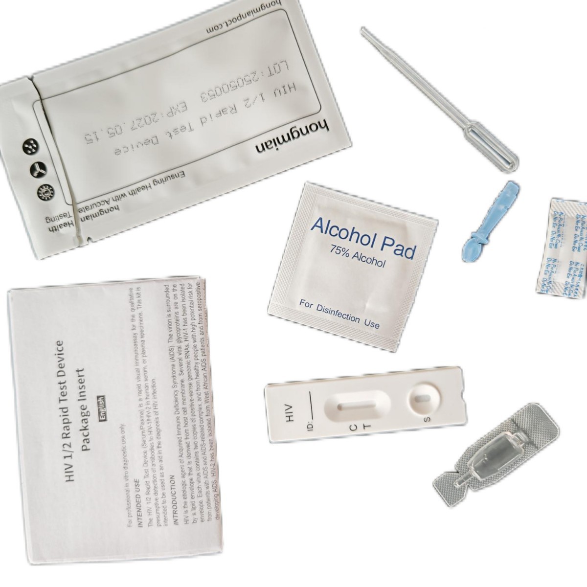 Foreign Trade Specializes in Disposable Hiv Test Paper Hiv Test Cassette English Packaging Test Card Test Paper