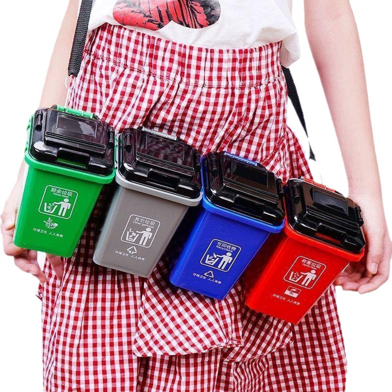 Small size garbage sorting bucket toys early education garbage sorting know desktop sorting trash can