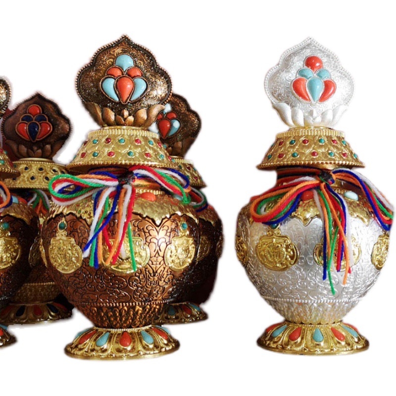 Thar Xizang Treasure Bottle Alloy Xizang Treasure Bottle Mother Dragon King Treasure Town Treasure Bottle