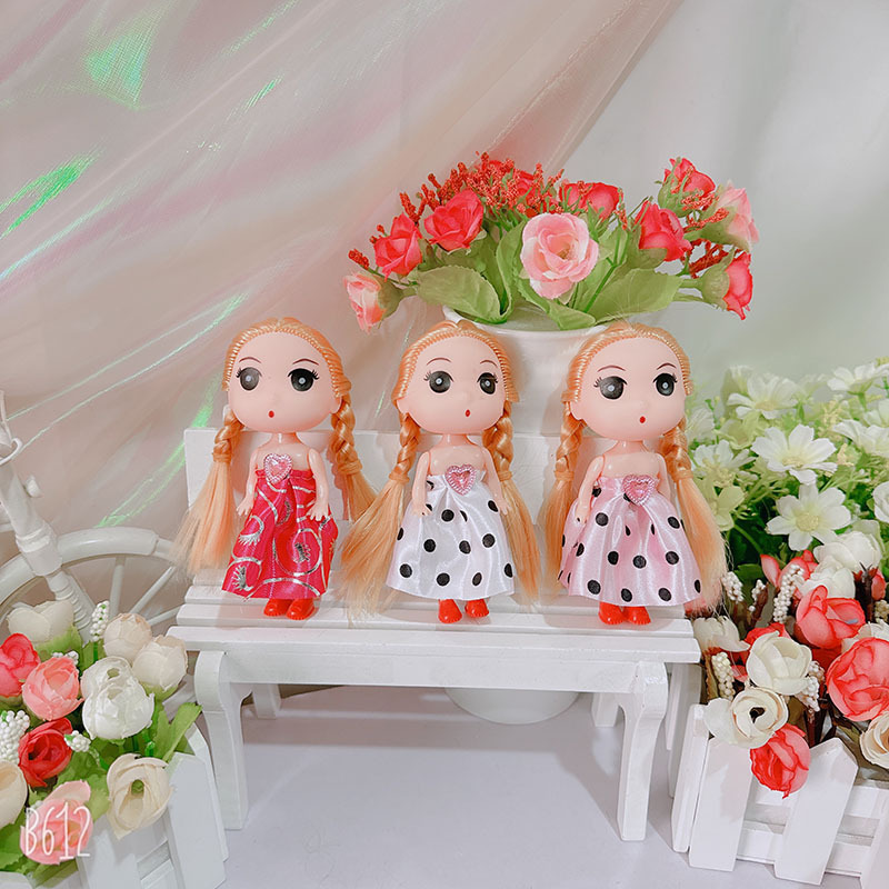 New 12cm Kidsren's Toys Doll Female School Bag Pendant Doll Kindergarten Training Institution Gift Wholesale