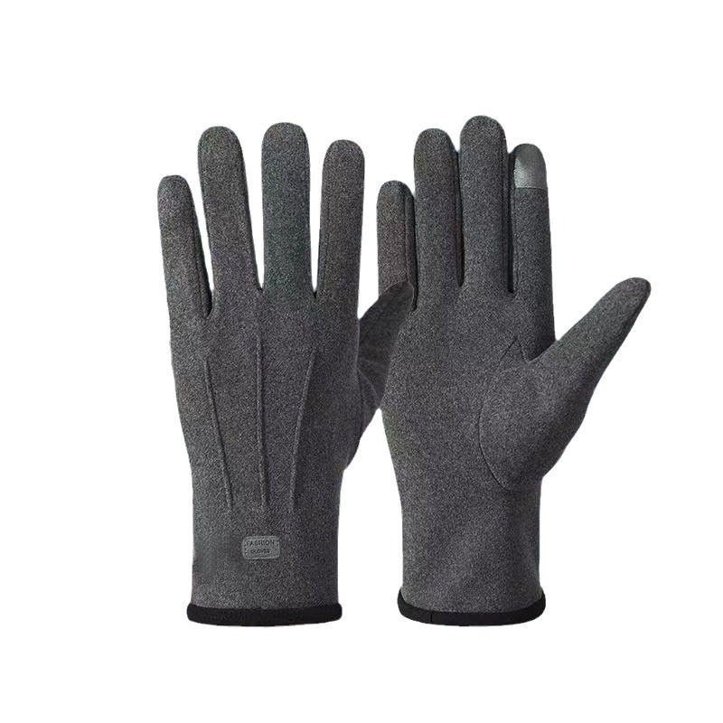 Gloves for Autumn and Winter Outdoor Warm Plus Velvet Cold-Proof Cycling Velvet Gloves with Touch Screen Anti-Slip Spot Wholesale