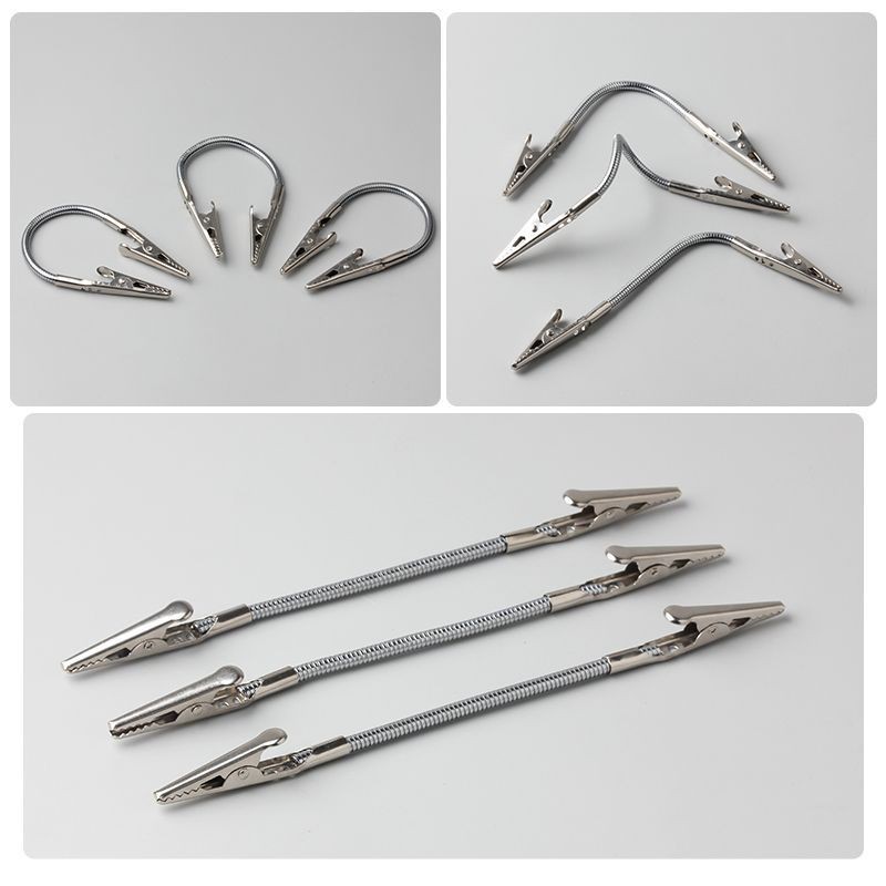 Universal Rotating Double-Headed Crocodile Clip Price Tag Clip, Any Direction Curved Ax Hose Note Clip, Photo Clip