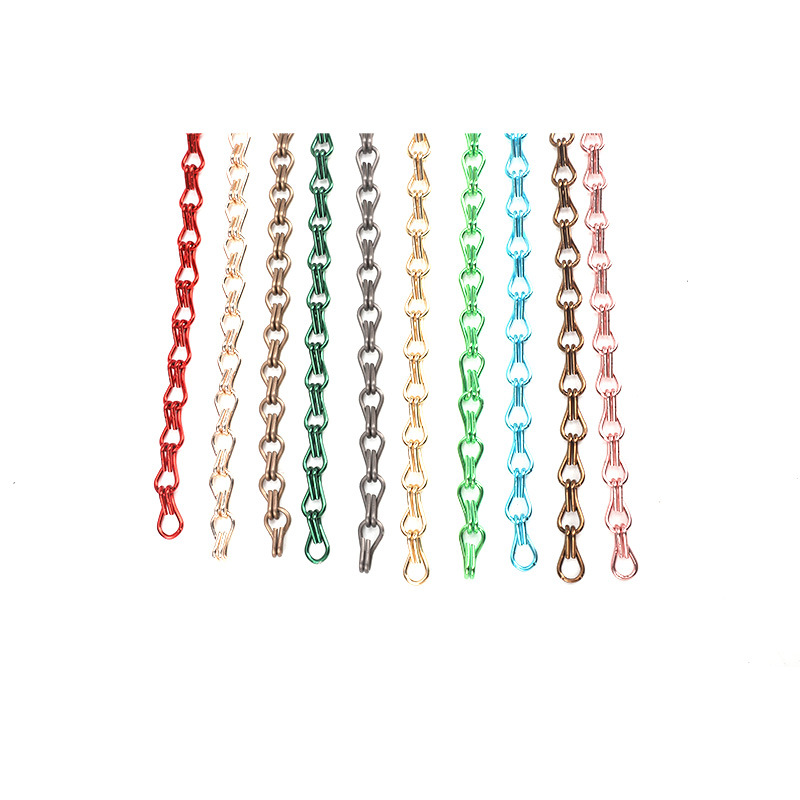 Colorful Double Hook Chain Hanging Metal Decorative Curtain Flower Pot Flower Basket Hanging Chain Hotel Shopping Mall Chandelier Metal Decorative Curtain