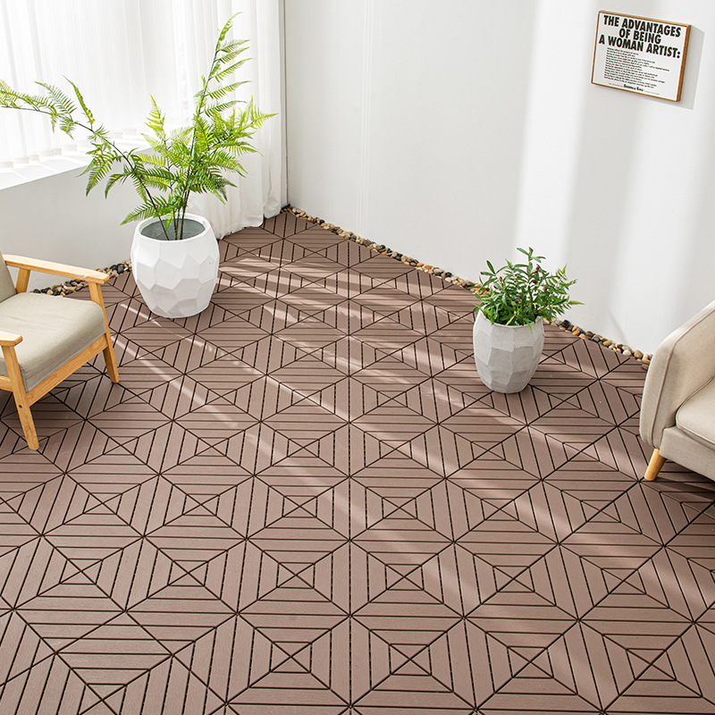 Plastic assembled floor self-assembled balcony terrace floor plastic floor imitation wood plastic floor plastic wood floor wholesale